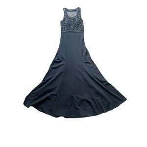 Sue Wong Nocturne Black Sleeveless Beaded Dress Sz 4 Exc Cond